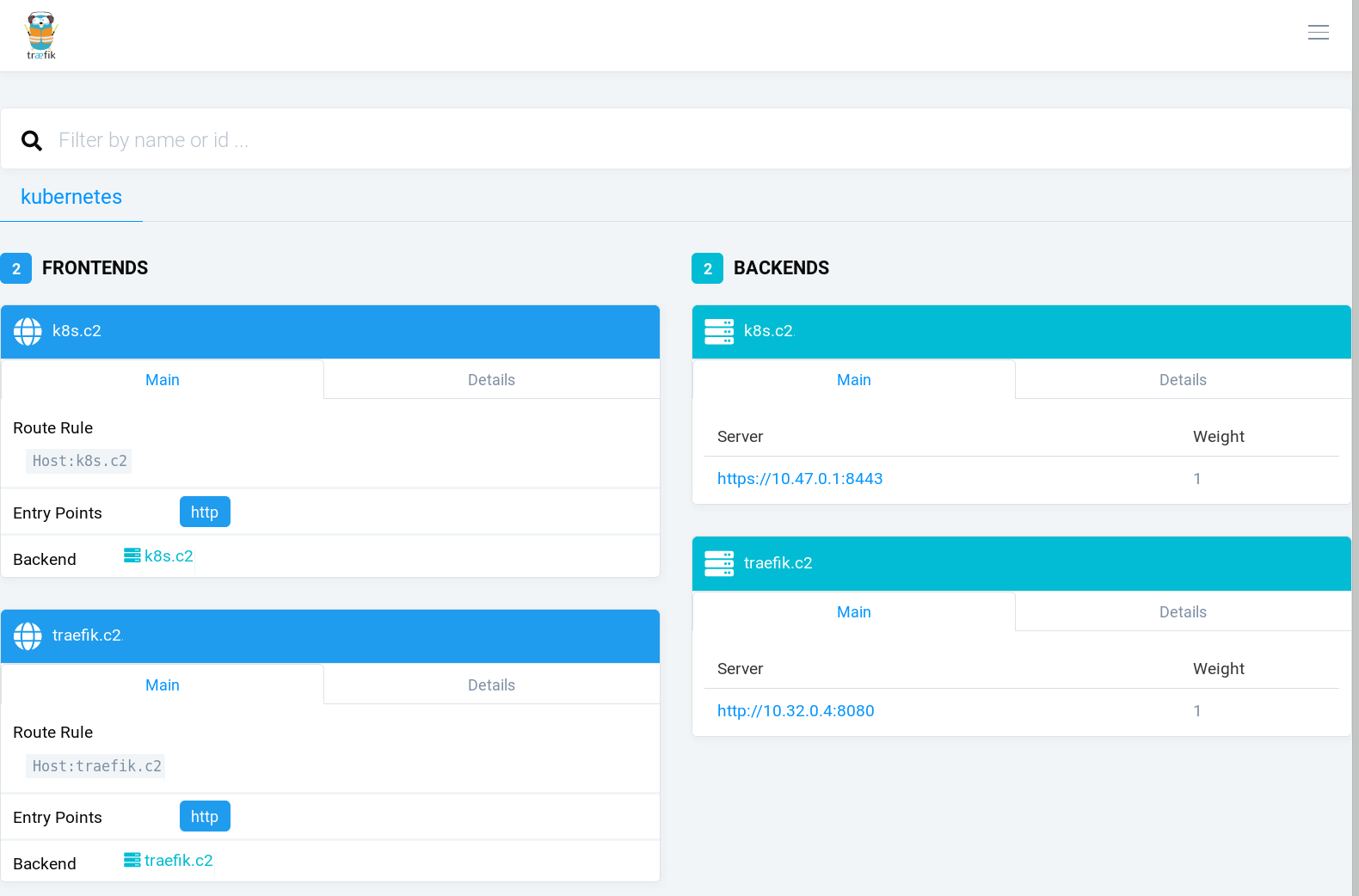 traefik Dashboard mit kubernetes Rule