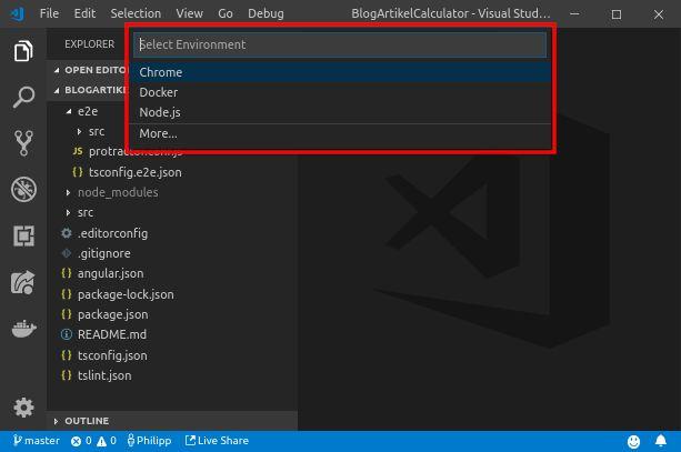 Select Environment Visual Studio Code