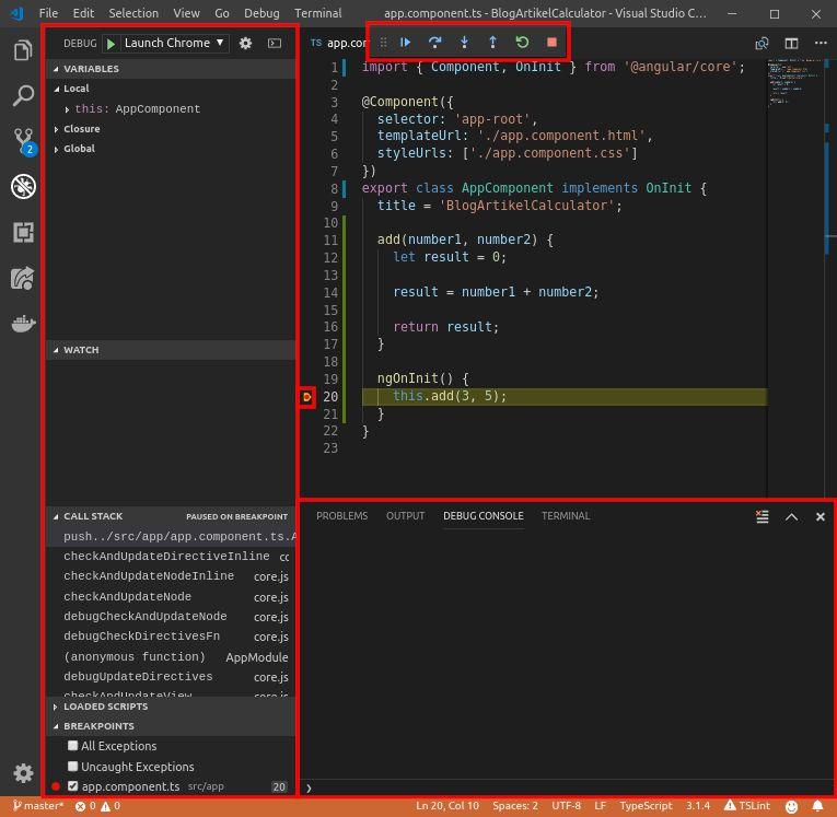 Debugging mode in Visual Studio Code