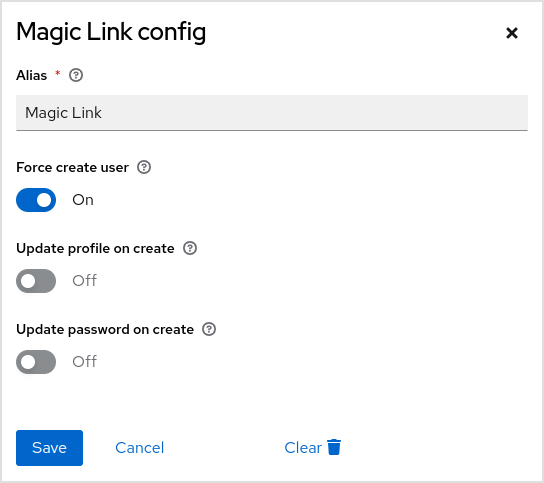 Magic Link Konfiguration