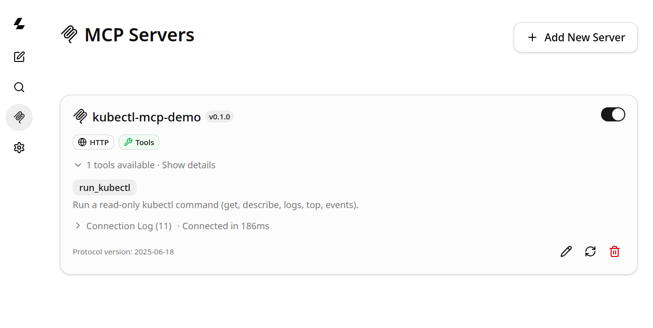 kubectl als MCP Server Tool
